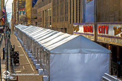 A 500 foot long tent for a Movie Premiere at Radio City Music Hall in Manhattan