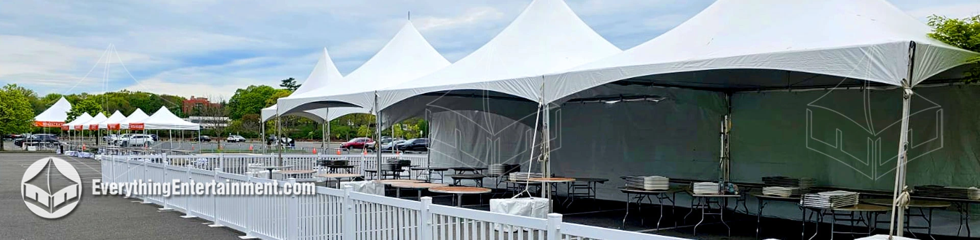 multiple tents for an awareness walk