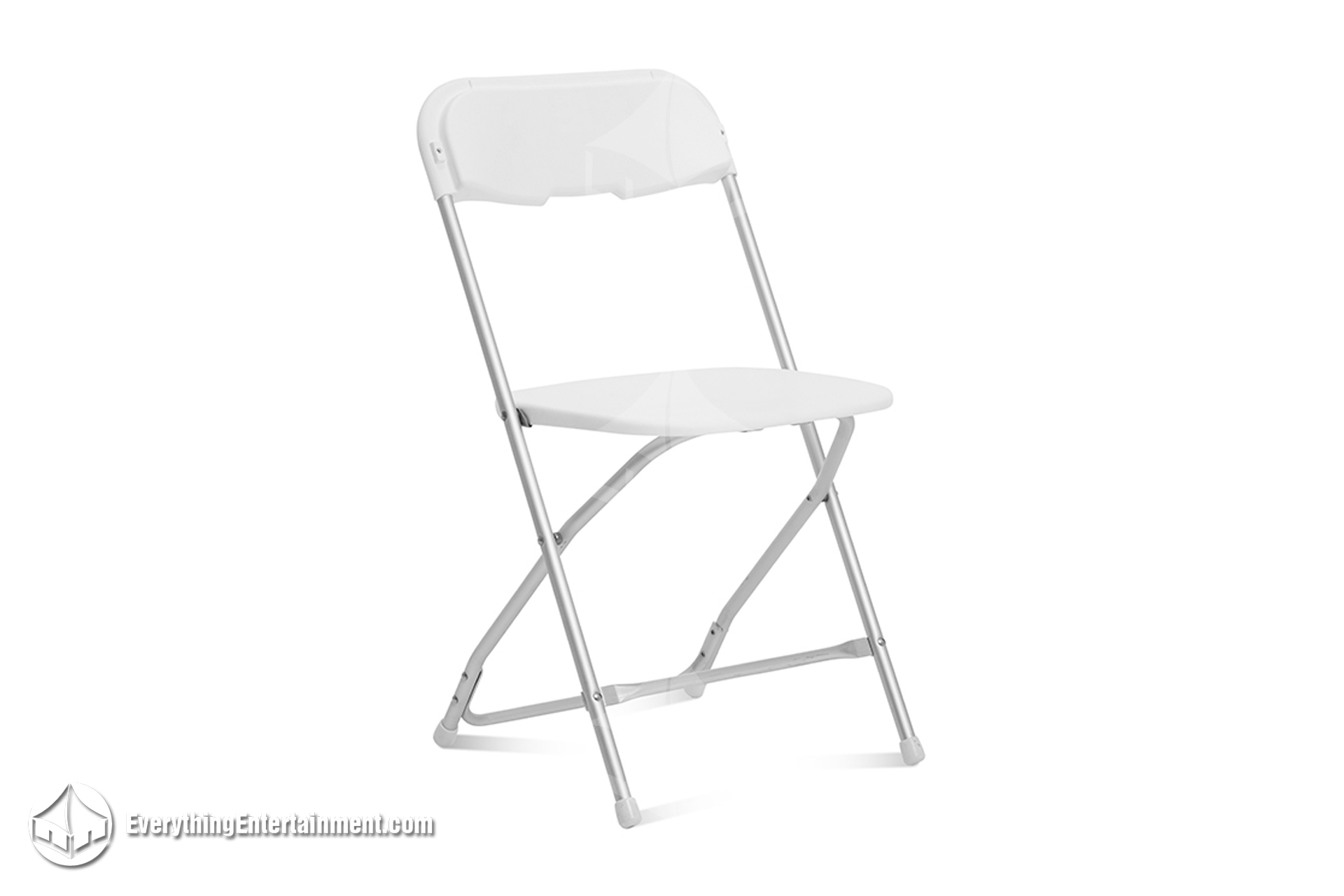 white folding chair on white backgrond