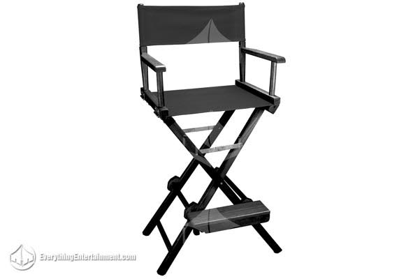 Black Director's chair on white background