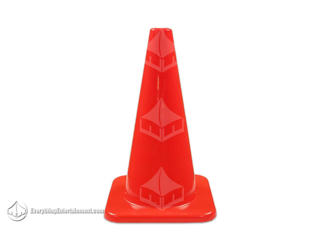 Orange safety cones white background