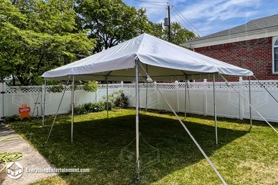 15x15 Economy Frame Party Tent in a Staten Island, NY Backyard