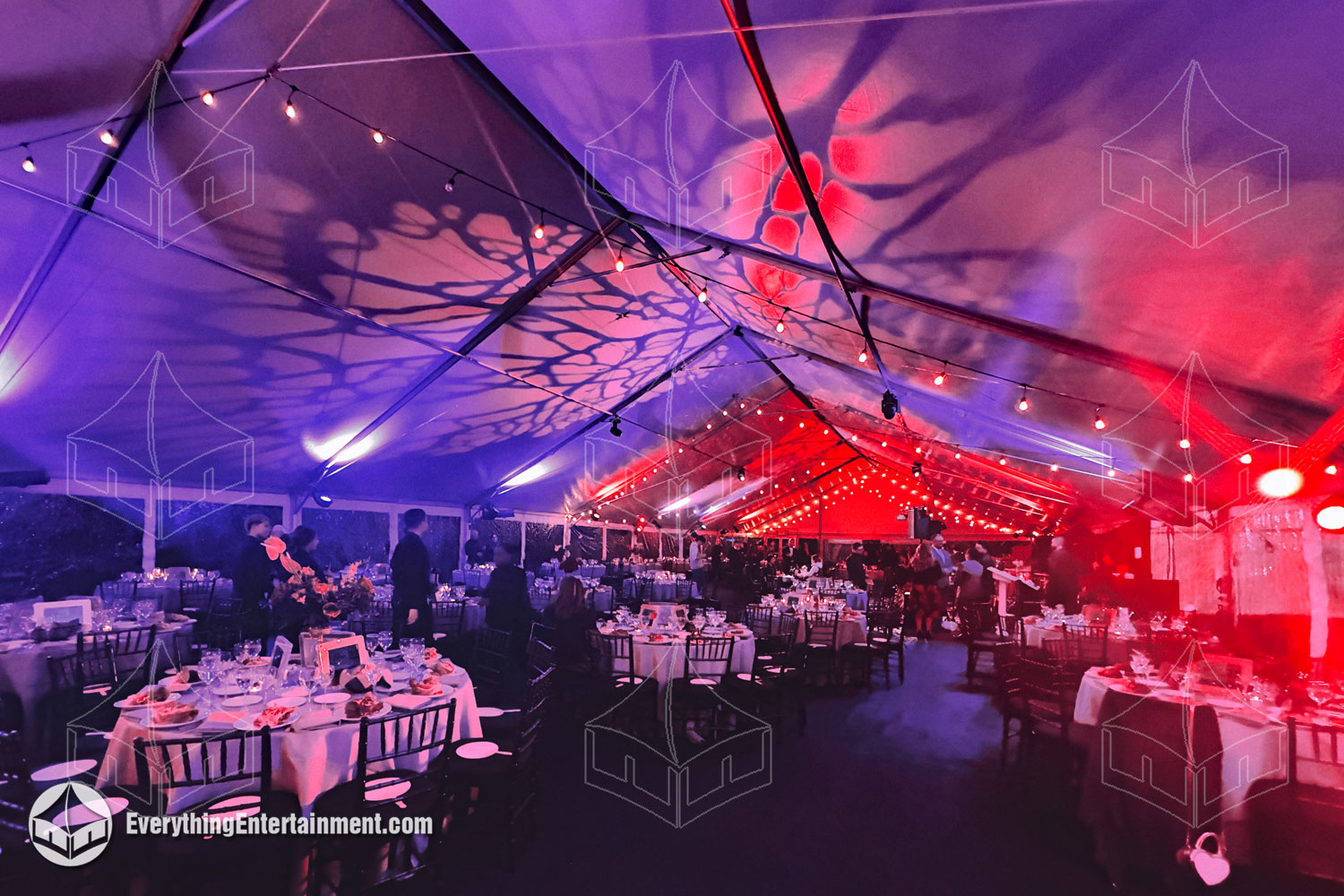 Expansive 50x120 frame tent designed for large-scale events, offering versatility and sophistication.