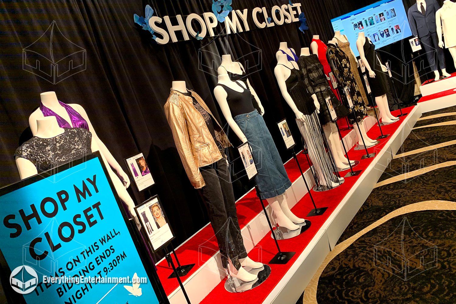 Elegant Shop-My-Closet display designed by Everything Entertainment, blending style and functionality to enhance your unique event experience.