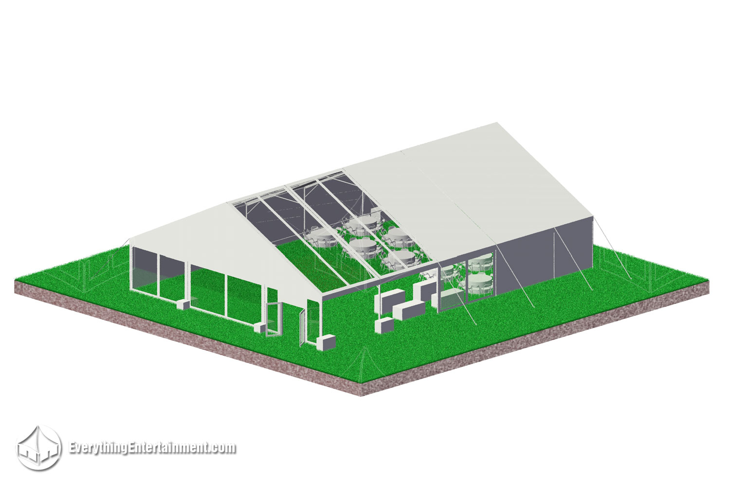 diagram explaining the different components of a tent rental